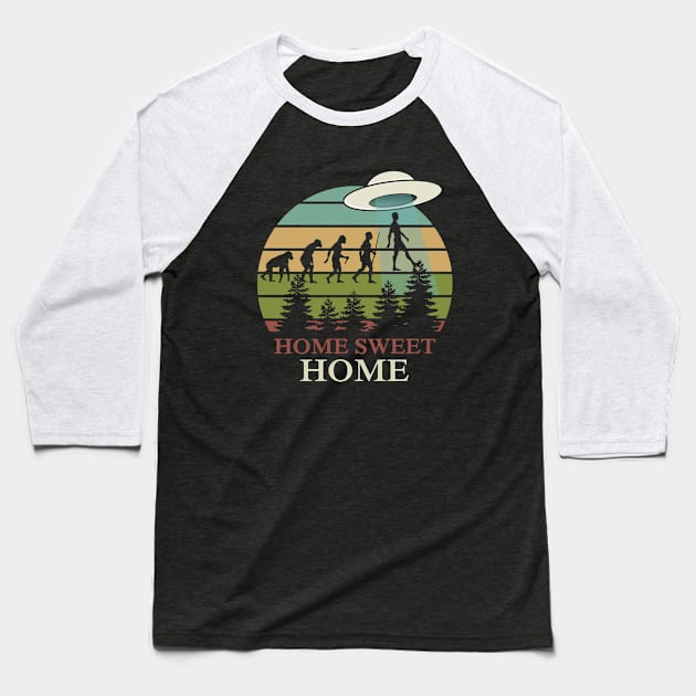 Alien Evolution Go Home Baseball T-Shirt by Stoney09